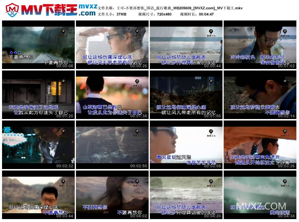 王可-不要再想你_国语_流行歌曲_MB205609